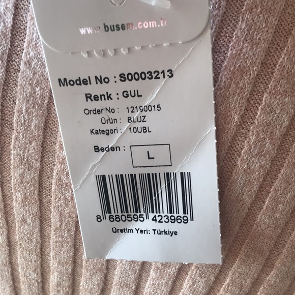 NWT BUSEM Faux Wrap Soft Tulip Waist Sweater Top - Picture 5 of 8